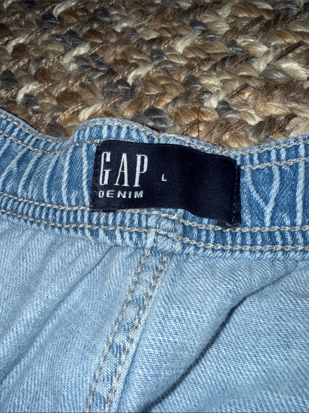 GAP Light Blue Drawstring Athletic Shorts - Picture 2 of 3